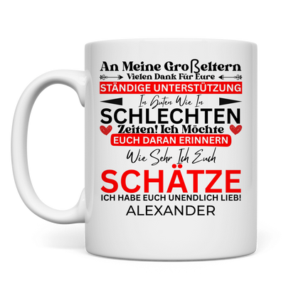 An Meine Großeltern - Tasse