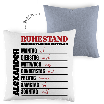 Ruhestand Zeitplan - Kissen