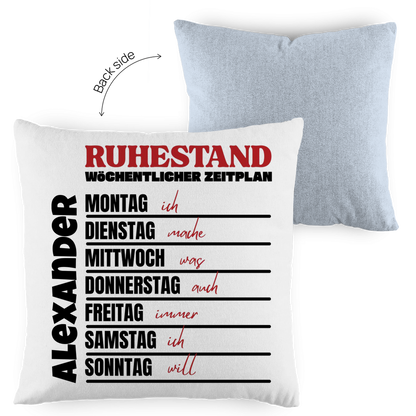Ruhestand Zeitplan - Kissen