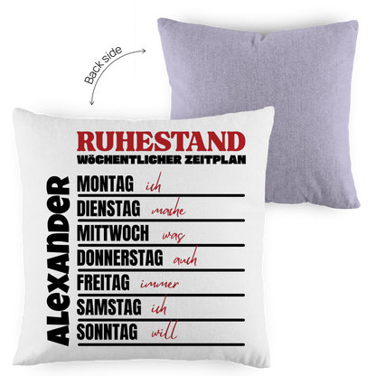 Ruhestand Zeitplan - Kissen