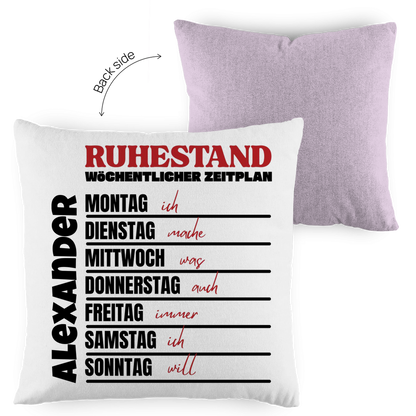 Ruhestand Zeitplan - Kissen
