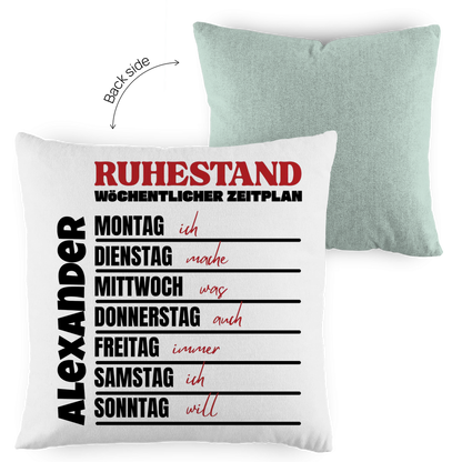 Ruhestand Zeitplan - Kissen