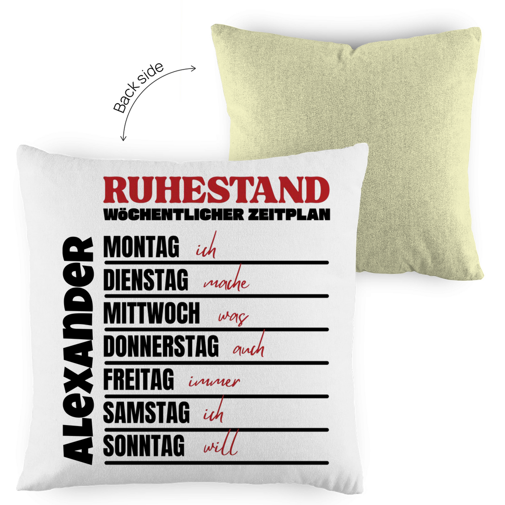 Ruhestand Zeitplan - Kissen