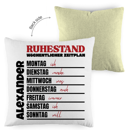 Ruhestand Zeitplan - Kissen