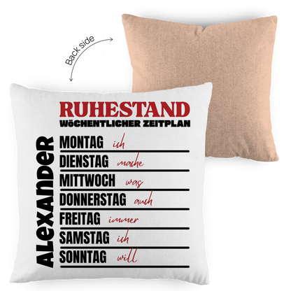Ruhestand Zeitplan - Kissen