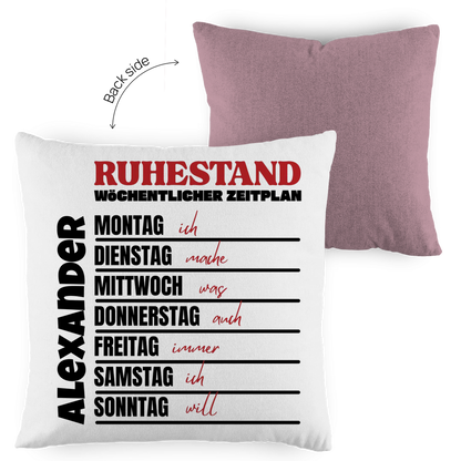 Ruhestand Zeitplan - Kissen