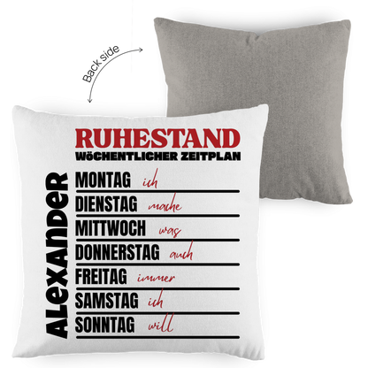 Ruhestand Zeitplan - Kissen