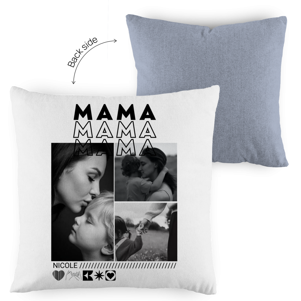 Personalisiertes Kissen mit Fotos "Mama"