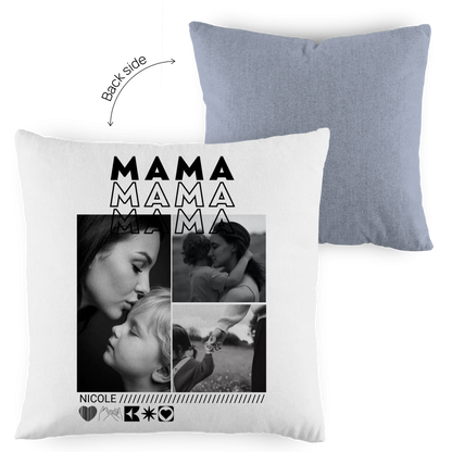 Personalisiertes Kissen mit Fotos "Mama"
