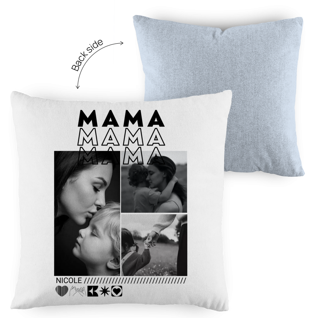 Personalisiertes Kissen mit Fotos "Mama"