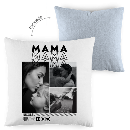 Personalisiertes Kissen mit Fotos "Mama"