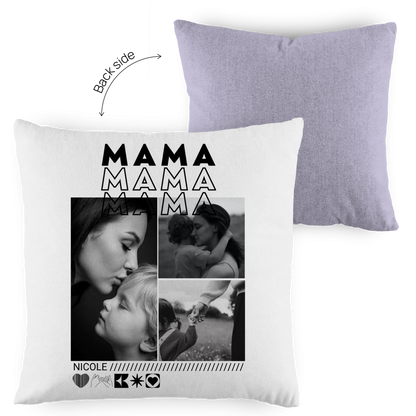 Personalisiertes Kissen mit Fotos "Mama"