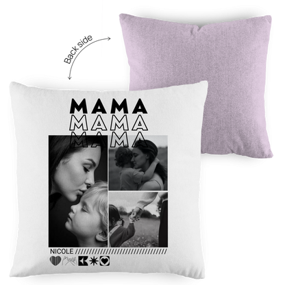 Personalisiertes Kissen mit Fotos "Mama"