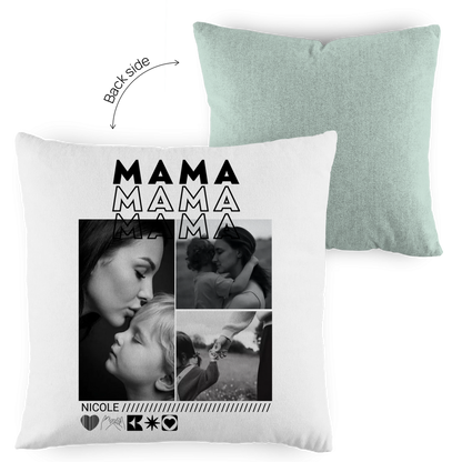 Personalisiertes Kissen mit Fotos "Mama"