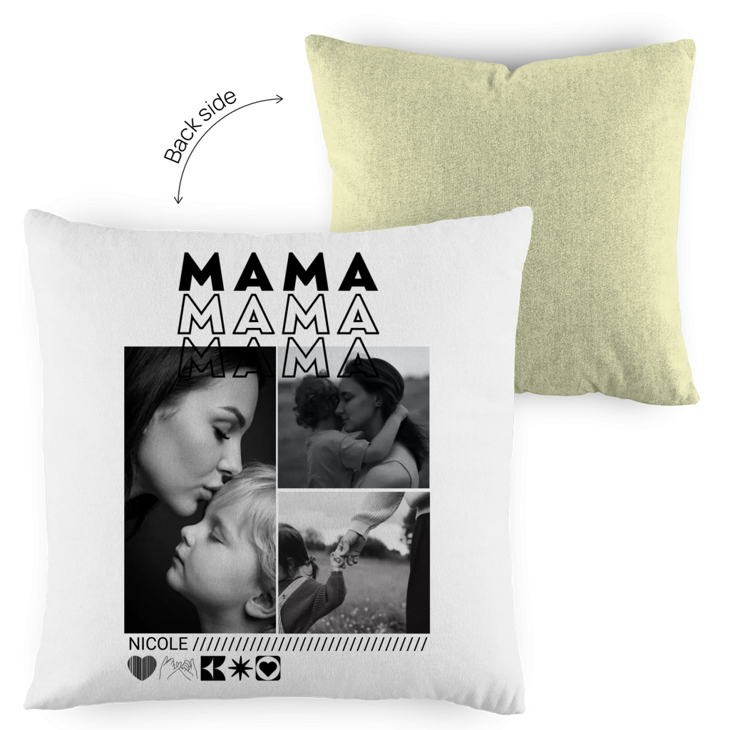 Personalisiertes Kissen mit Fotos "Mama"