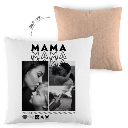 Personalisiertes Kissen mit Fotos "Mama"
