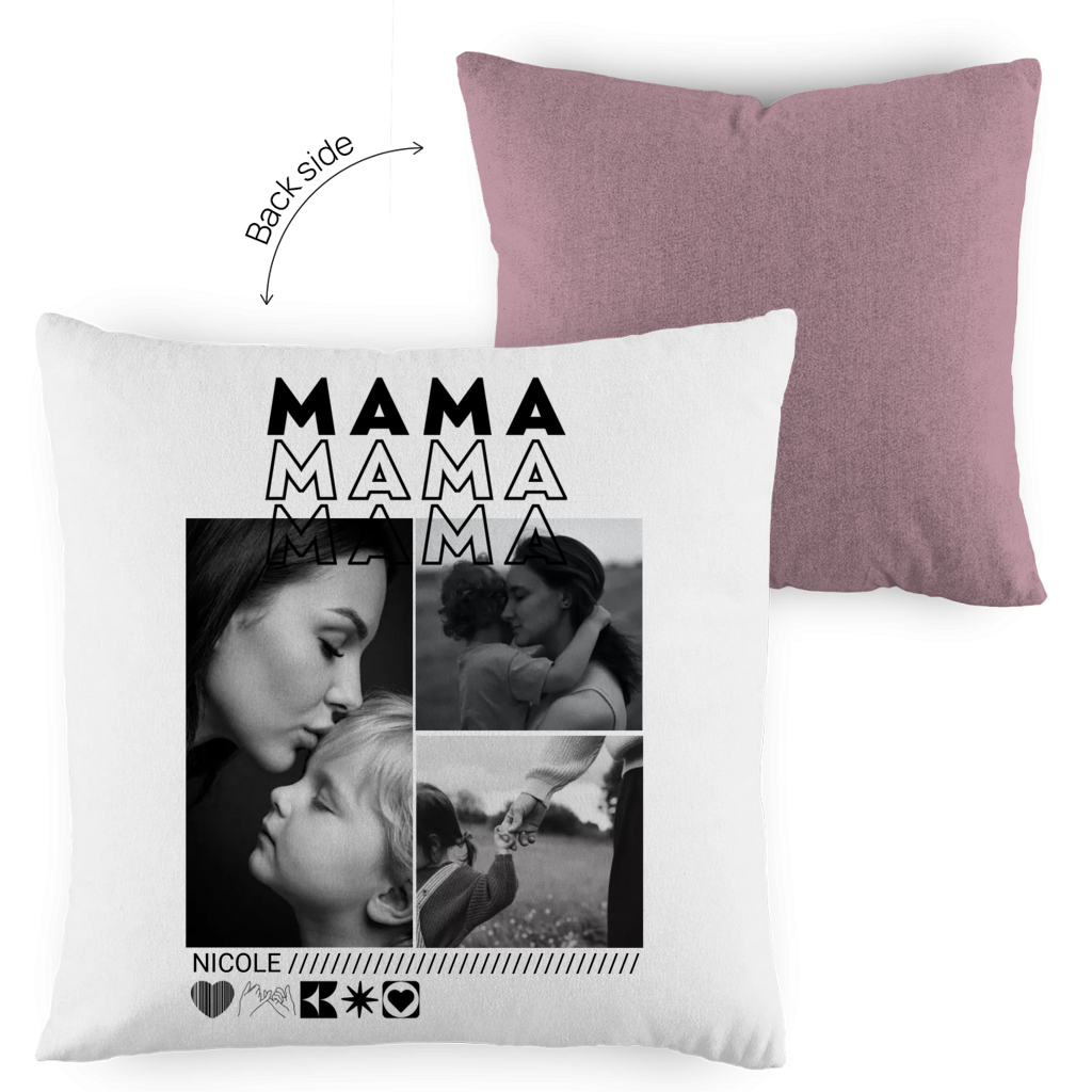 Personalisiertes Kissen mit Fotos "Mama"