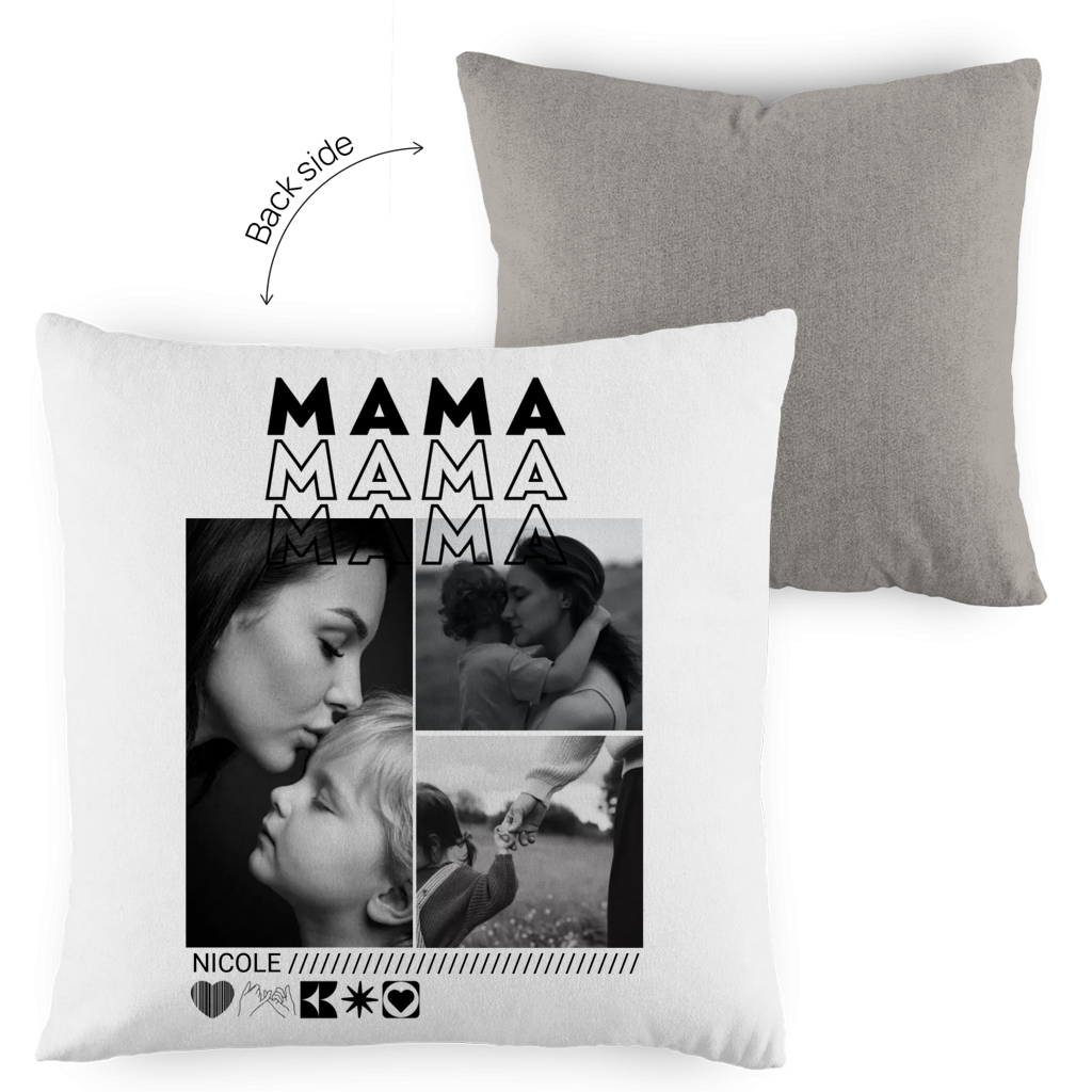 Personalisiertes Kissen mit Fotos "Mama"