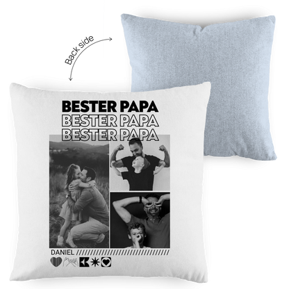Personalisiertes Kissen mit Fotos "Papa"