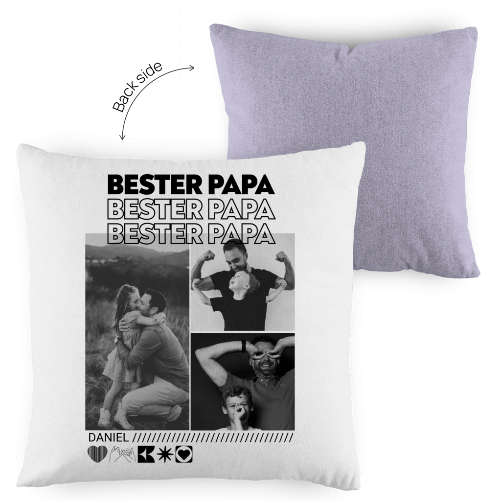 Personalisiertes Kissen mit Fotos "Papa"