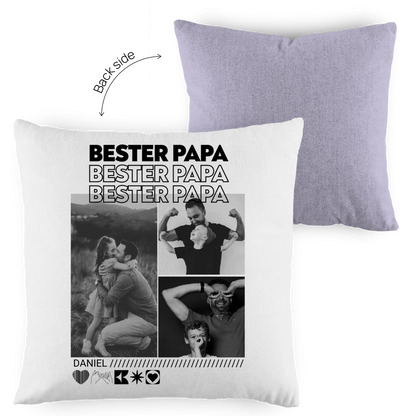 Personalisiertes Kissen mit Fotos "Papa"