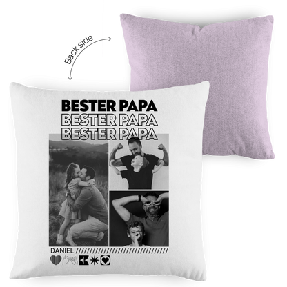 Personalisiertes Kissen mit Fotos "Papa"