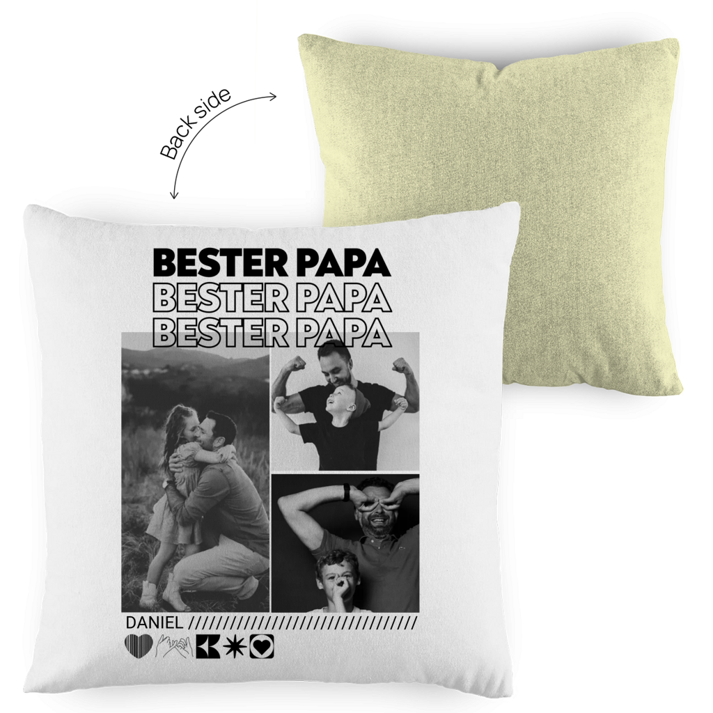 Personalisiertes Kissen mit Fotos "Papa"