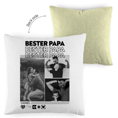 Personalisiertes Kissen mit Fotos "Papa"