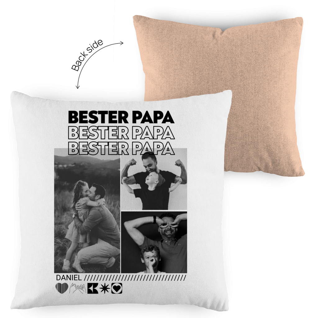 Personalisiertes Kissen mit Fotos "Papa"