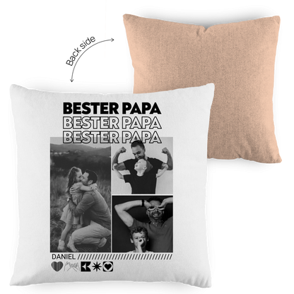 Personalisiertes Kissen mit Fotos "Papa"