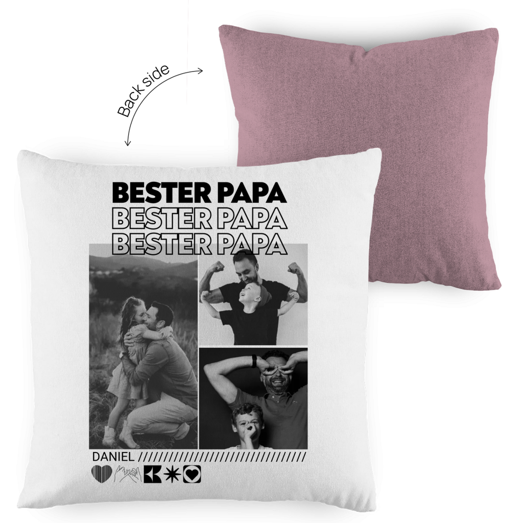 Personalisiertes Kissen mit Fotos "Papa"