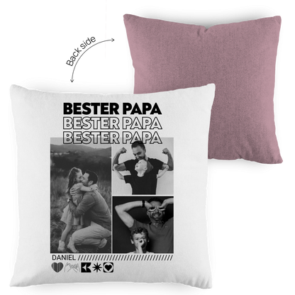 Personalisiertes Kissen mit Fotos "Papa"