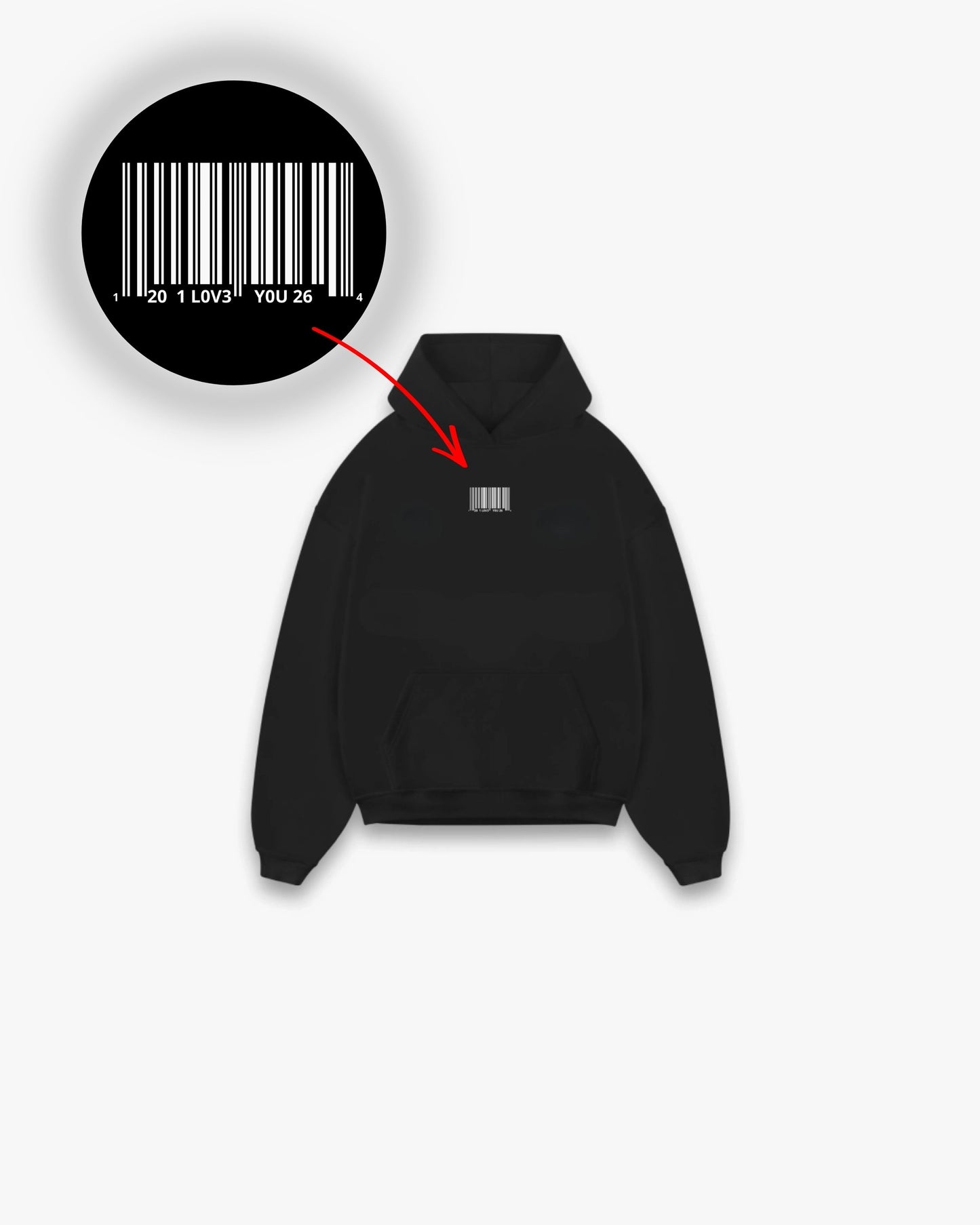 I LOVE YOU Oversized Hoodie