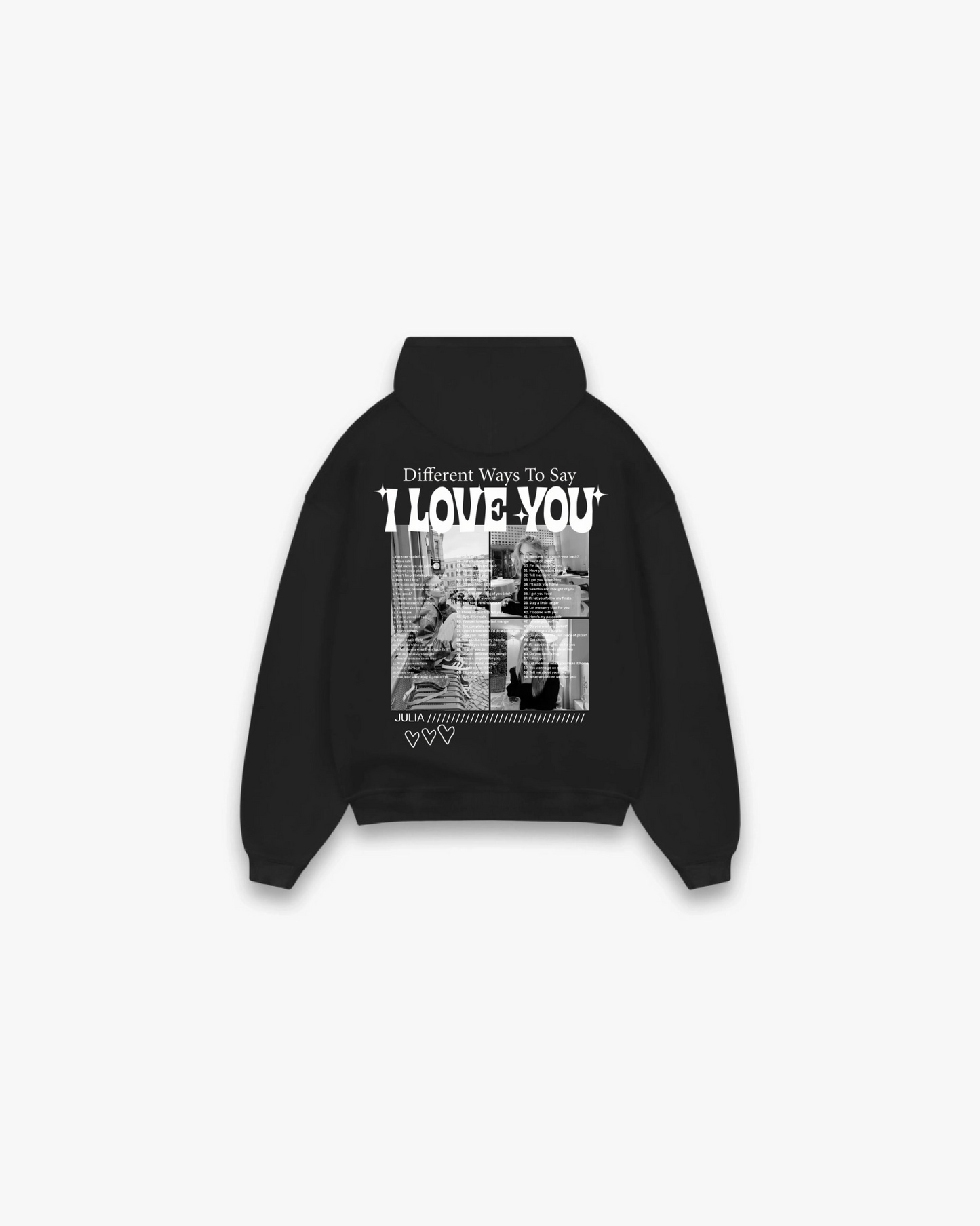 I LOVE YOU Oversized Hoodie