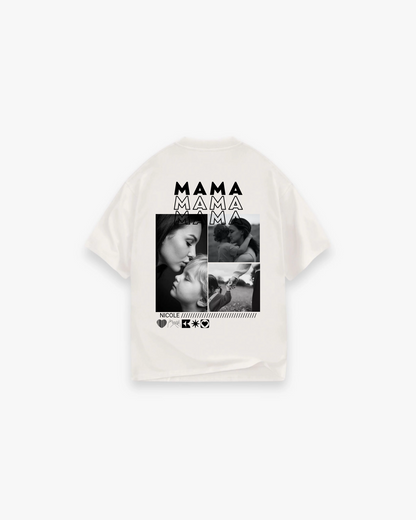 Personalisiertes T-Shirt mit Fotos "Mama"