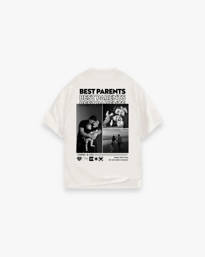 Personalisiertes T-Shirt mit Fotos "Beste Eltern"